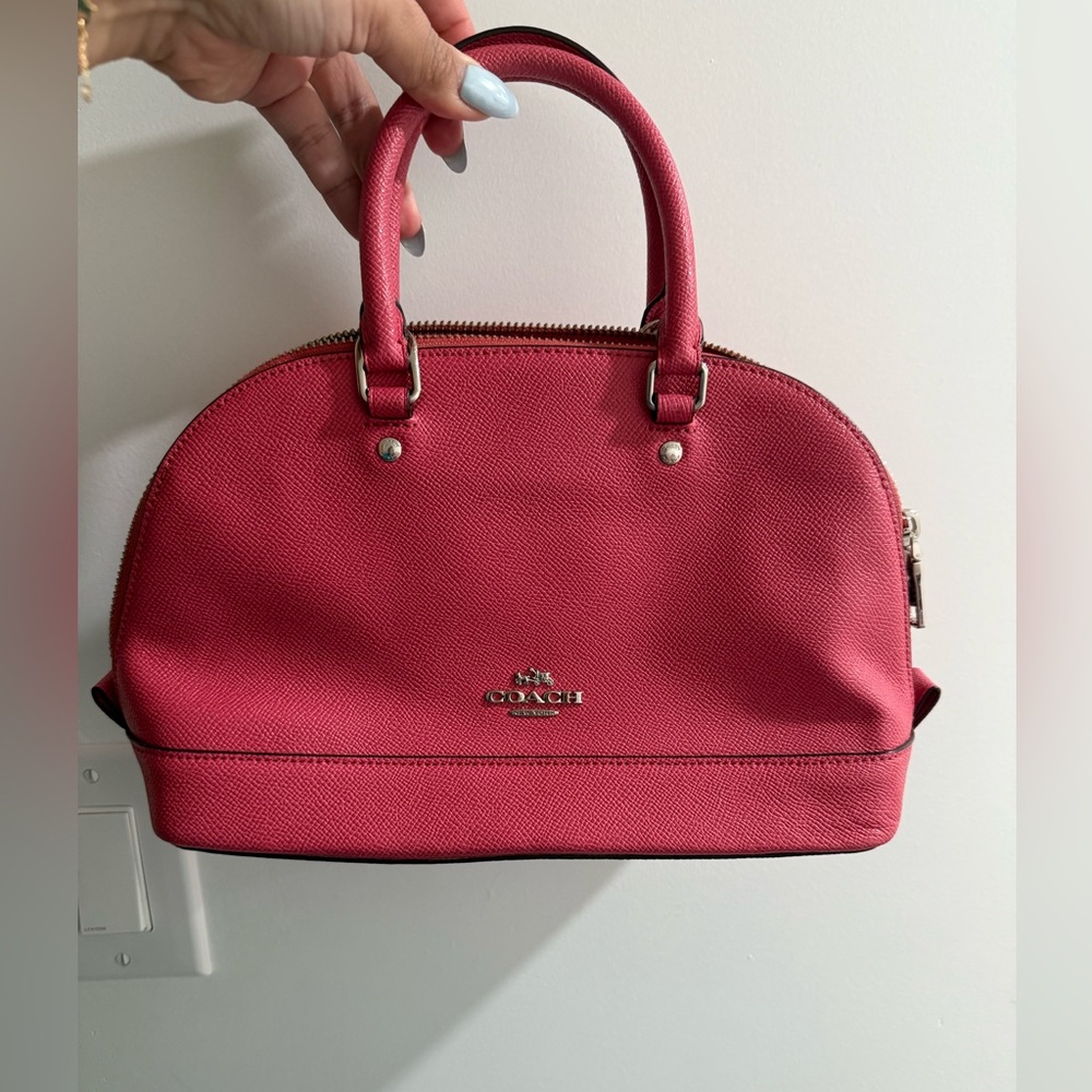 Coach Pink Satchel Dome Bag with Gold Hardware